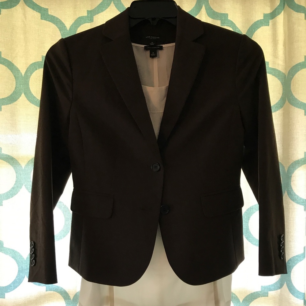 Ann Taylor Chocolate Brown Suit.